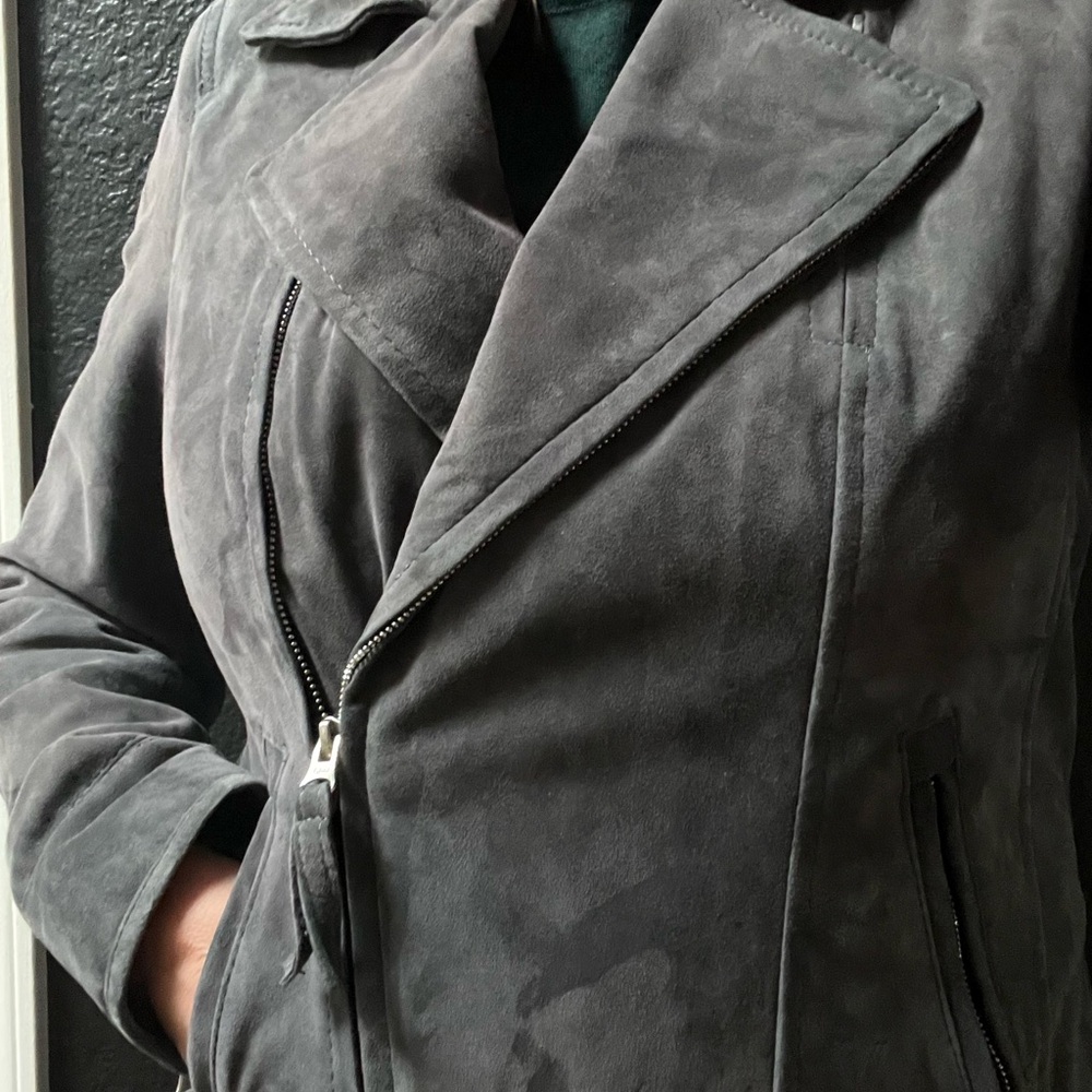 Women's Gray Suede Jacket